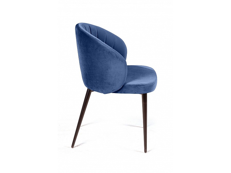 Стул Mont Blanc, бархат синий 29 / черный конус