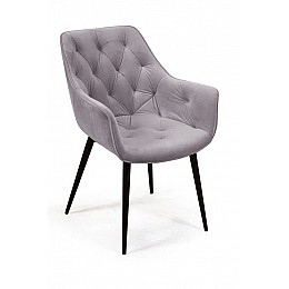 Стул Archi, бархат светло-серый 26, опора конус