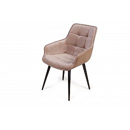 Стул с подлокотниками Capri, бархат бежевый 5 / опора конус
