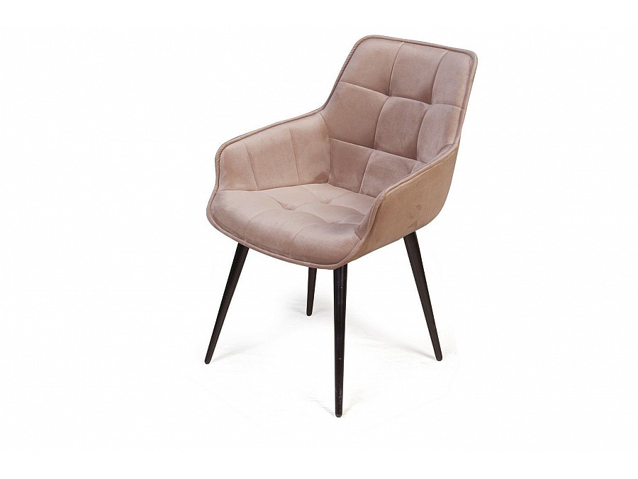 Стул с подлокотниками Capri, бархат бежевый 5 / опора конус