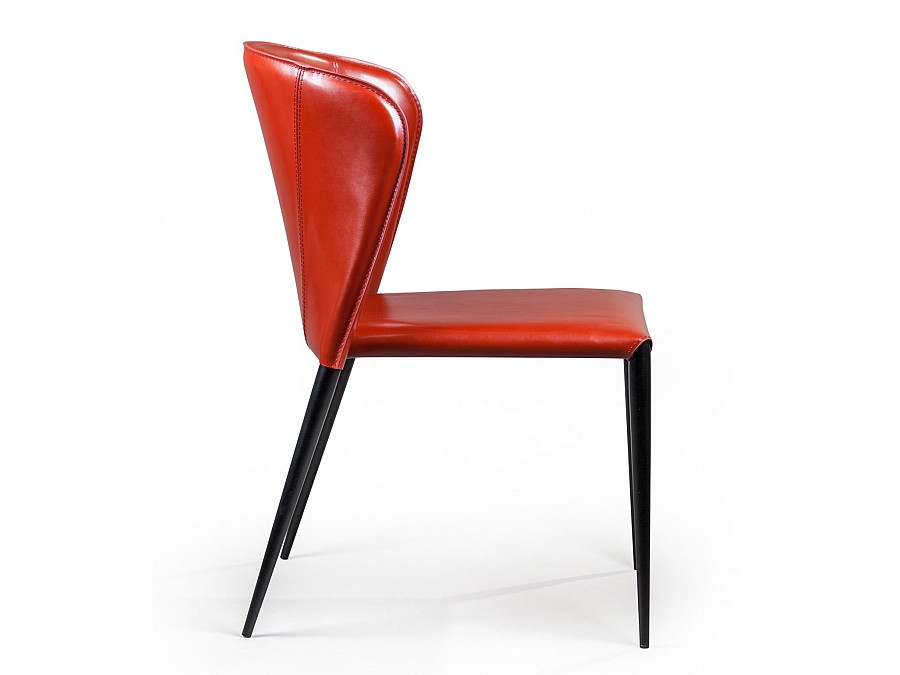 Стул Albert, кожа ретро-красный