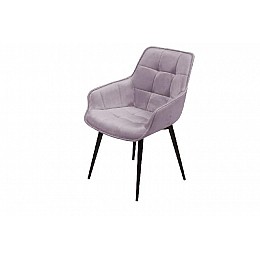 Стул с подлокотниками Capri, бархат светло-серый 26 / опора конус