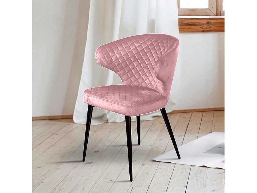 Стул Richard, бархат пудровый 15