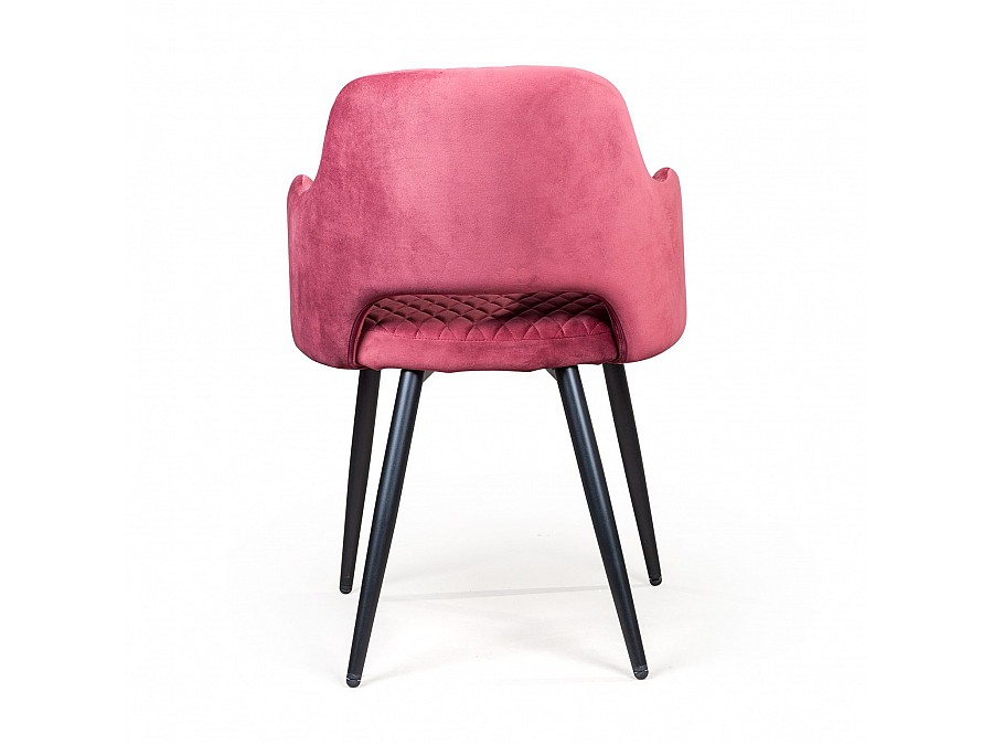 Стул с подлокотниками William,бархат винный