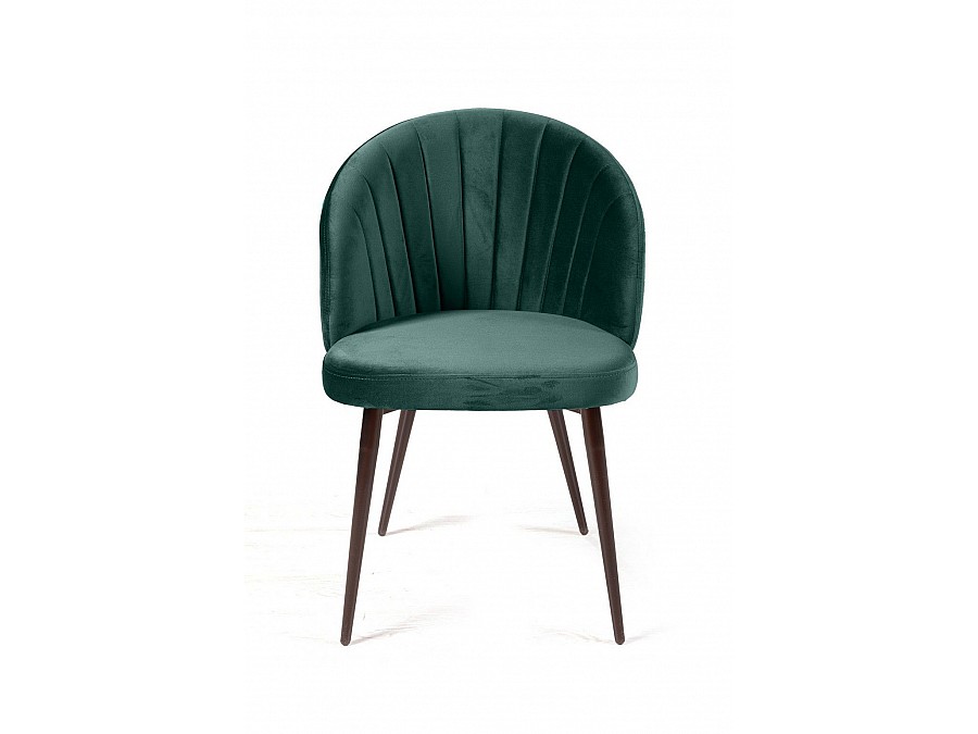 Стул Mont Blanc, бархат изумрудный 87 / черный конус