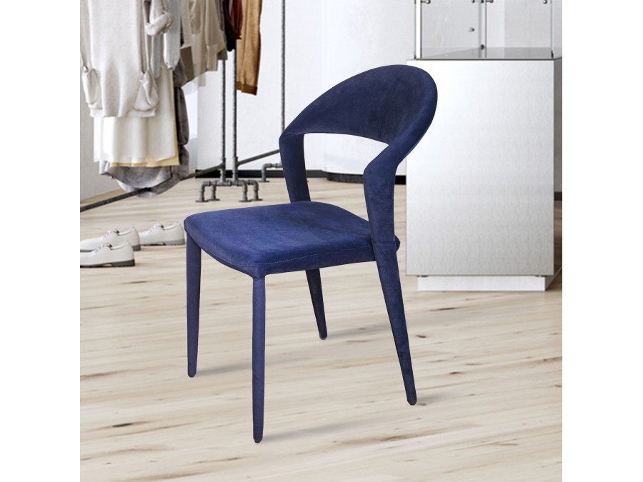 Стул Asti, бархат синий