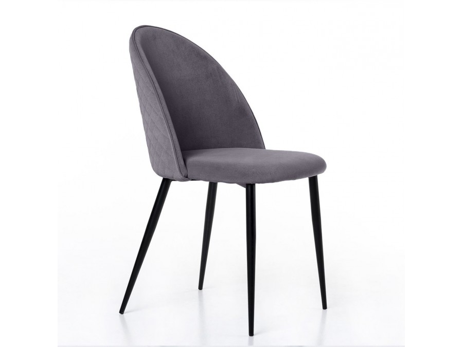 Стул Маркус, бархат серый 27