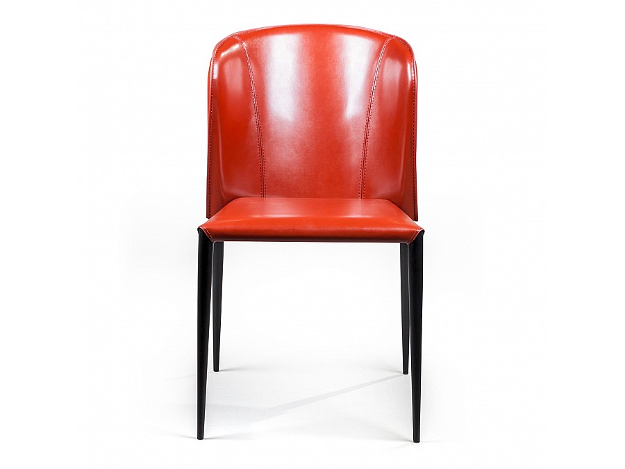 Стул Albert, кожа ретро-красный