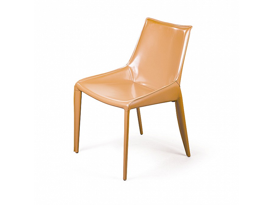 Стул David, кожа camel