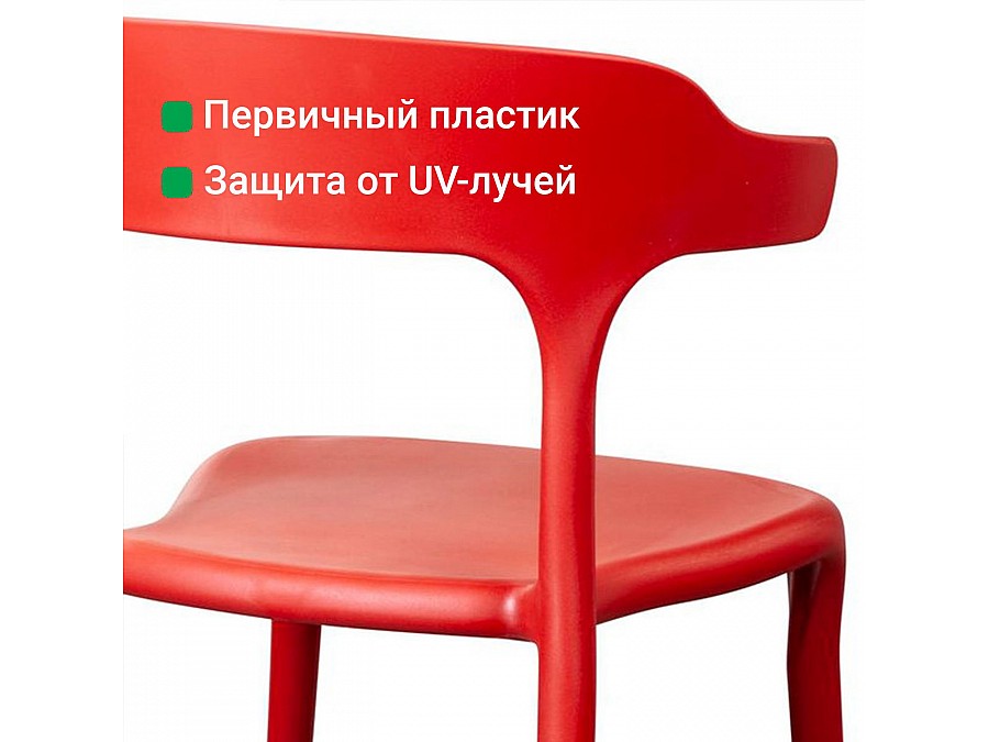 Стул Leo, первичный пластик красный