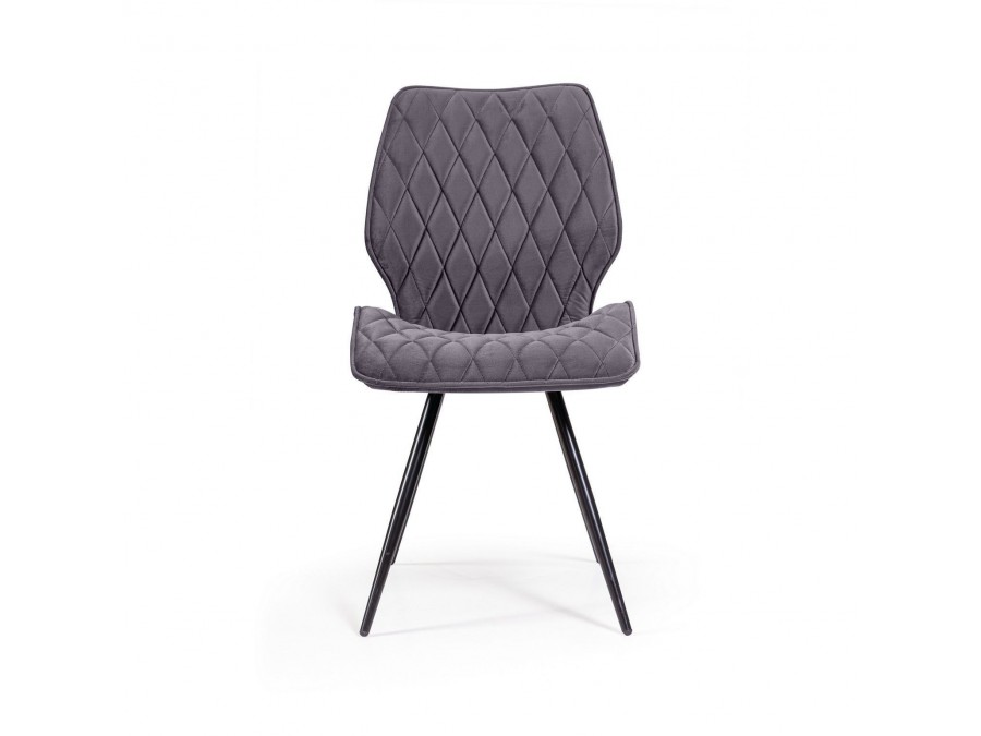 Стул Flash ромб, бархат серый 27