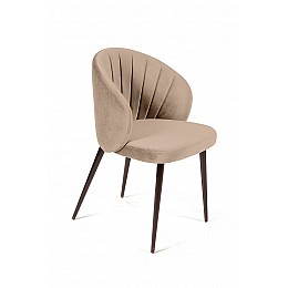 Стул Mont Blanc, бархат бежевый 5 / черный конус