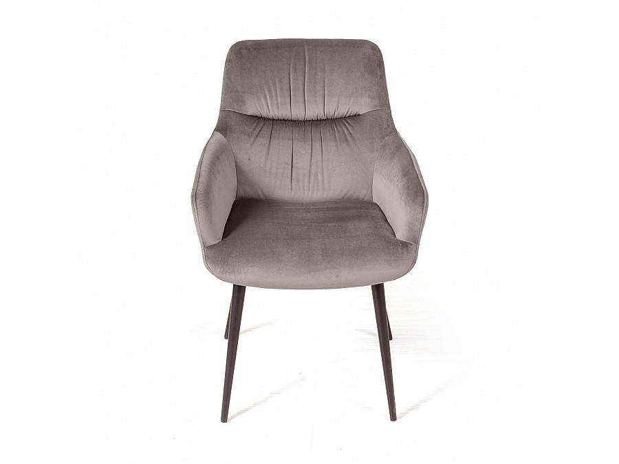 Стул Jordan, бархат светло-серый 26, опора конус