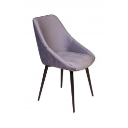 Стул Neo ромб, поворотный на 90 градусов, функция возврата, антишум, бархат светло-серый 26/опора конус