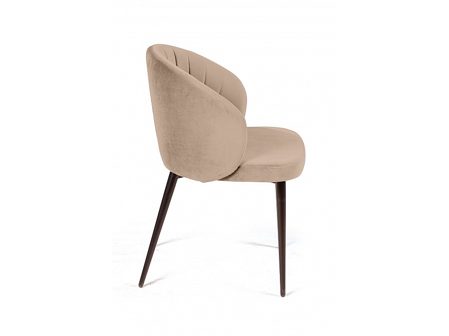 Стул Mont Blanc, бархат бежевый 5 / черный конус