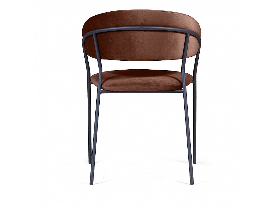 Стул Kelly с подлокотниками, бархат коричневый 12