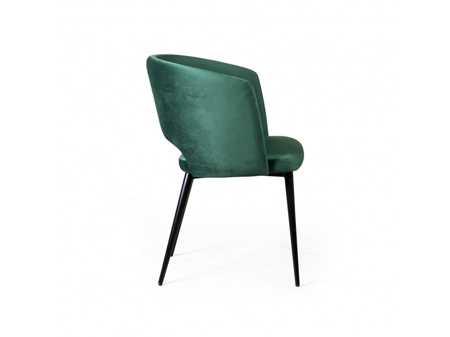 Кресло William, бархат зелёный 19/ черный конус