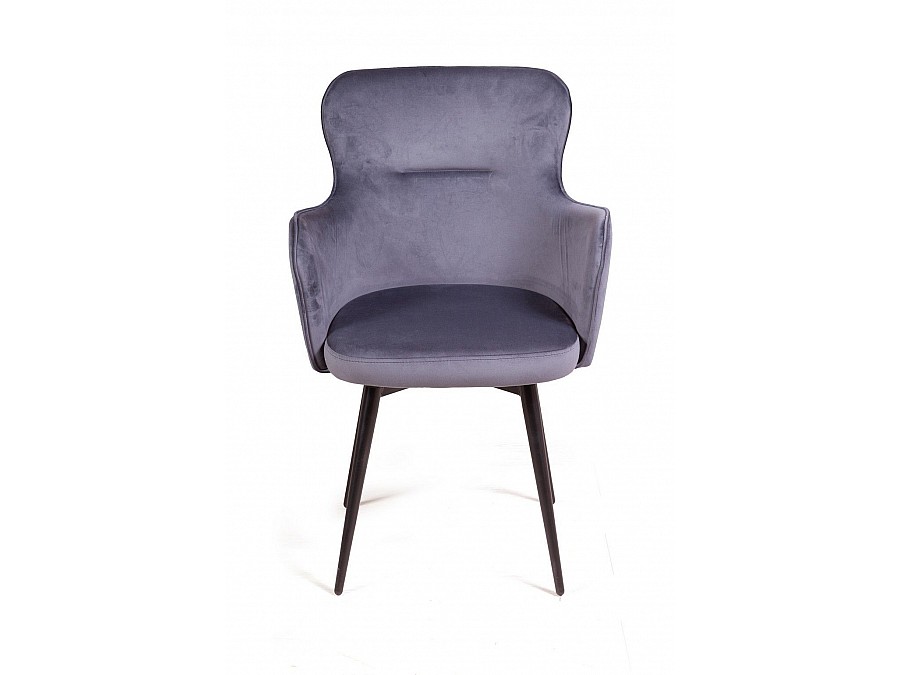 Стул King, поворотный на 90 градусов, функция возврата, антишум, бархат серый 27