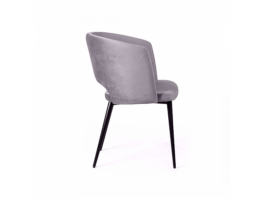 Кресло William, бархат серый 27/ черный конус