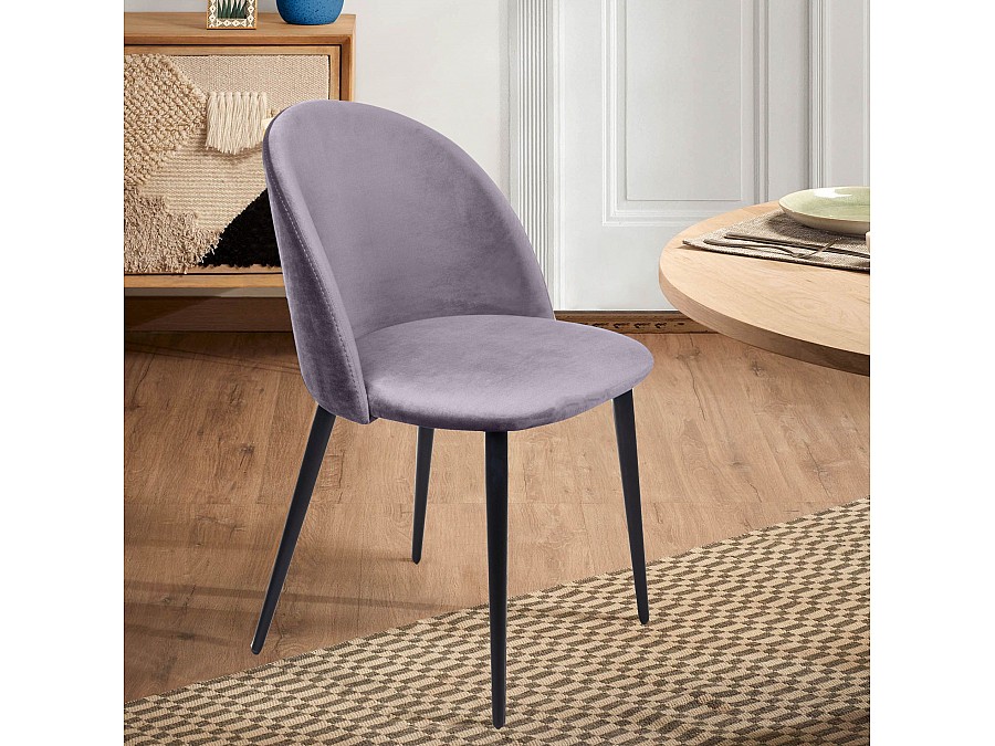 Cтул Thomas, бархат светло-серый 26