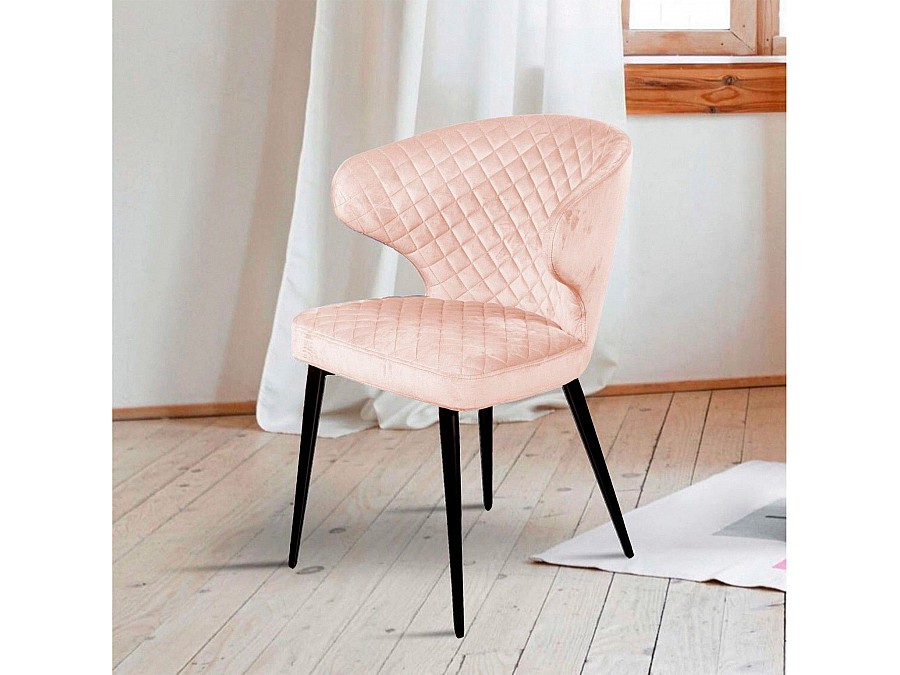 Стул Richard ромб, бархат светло-бежевый 2