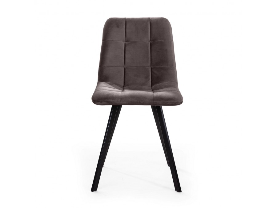 Стул Уно, бархат антрацит 14/ чёрный профиль