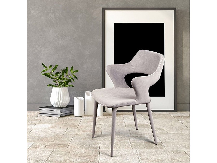 Стул Woddy, бархат серый