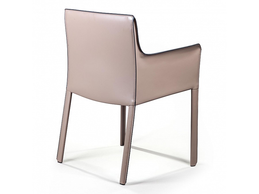 Стул с подлокотниками Barrie, кожа капучино