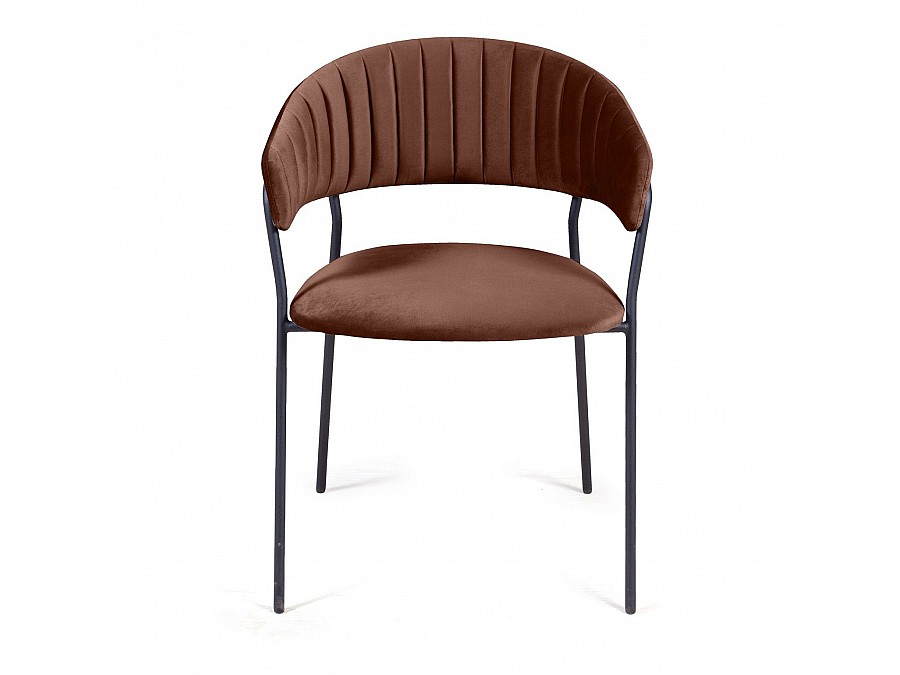 Стул Kelly с подлокотниками, бархат коричневый 12