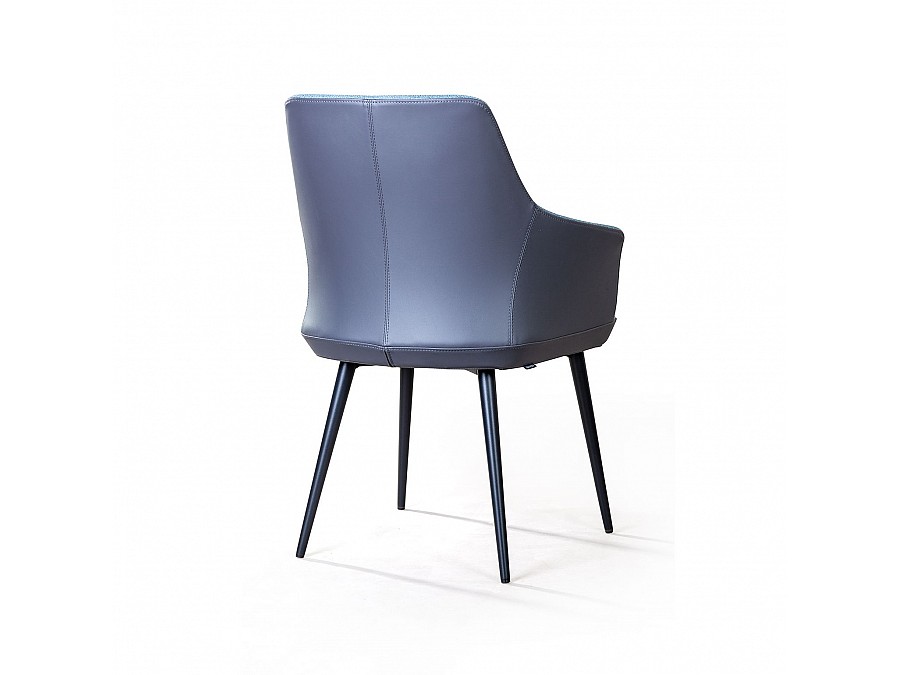 Стул с подлокотниками Frank, рогожка комби синий