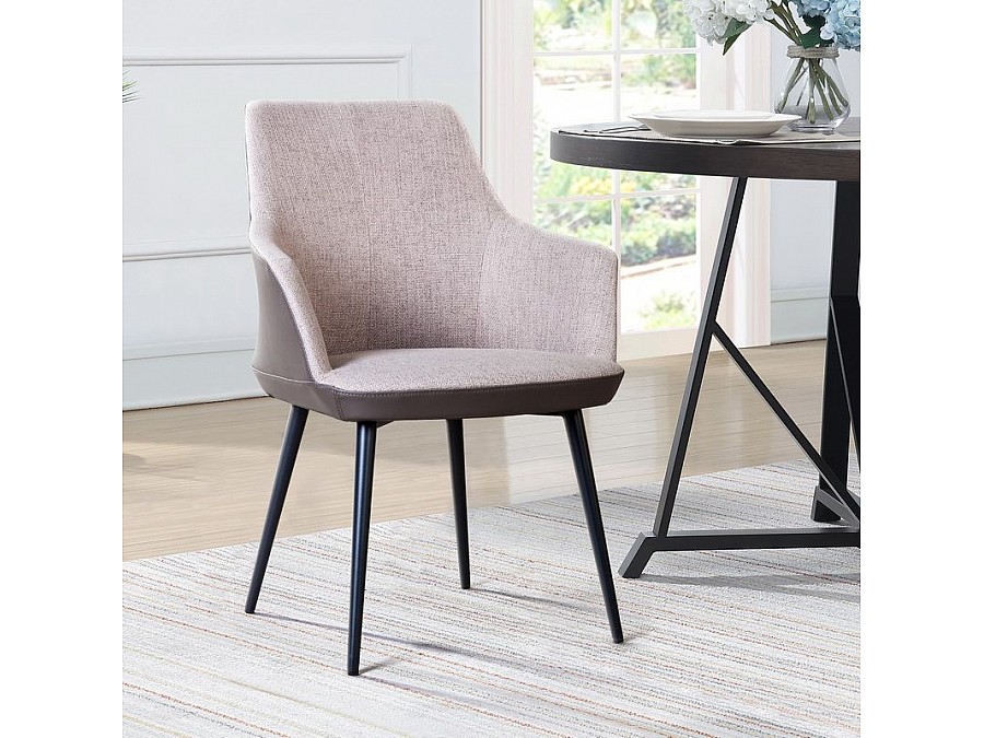 Стул с подлокотниками Frank, рогожка комби бежевый