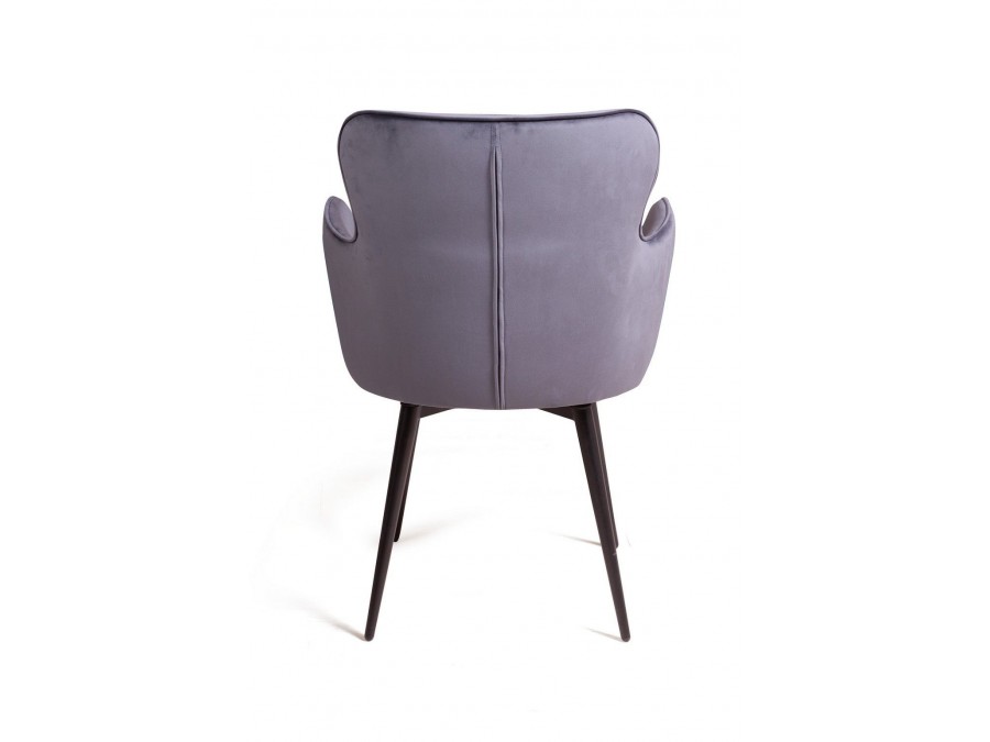 Стул c подлокотниками King, поворотный на 360 градусов, бархат серый 27