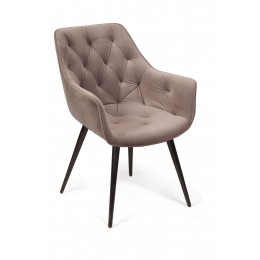 Стул поворотный 360 градусов Archi, бархат бежевый 5, опора конус