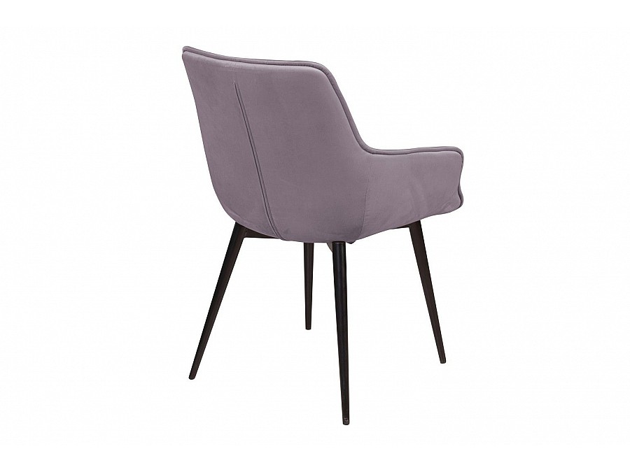 Стул с подлокотниками Capri, бархат светло-серый 26 / опора конус