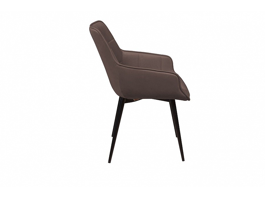 Стул с подлокотниками Capri, бархат антрацит 14 / опора конус