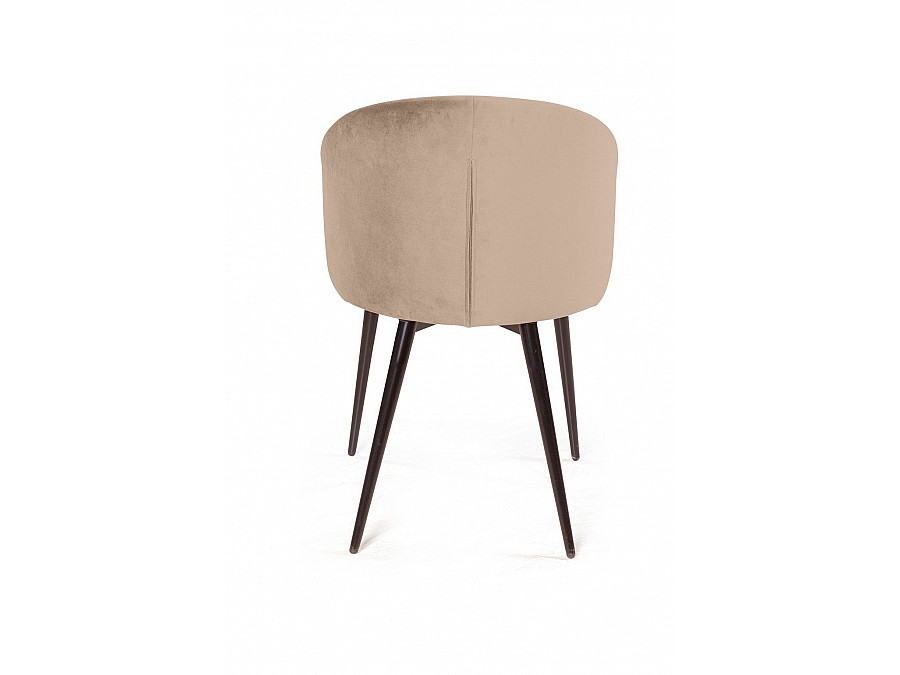 Стул Mont Blanc, бархат бежевый 5 / черный конус