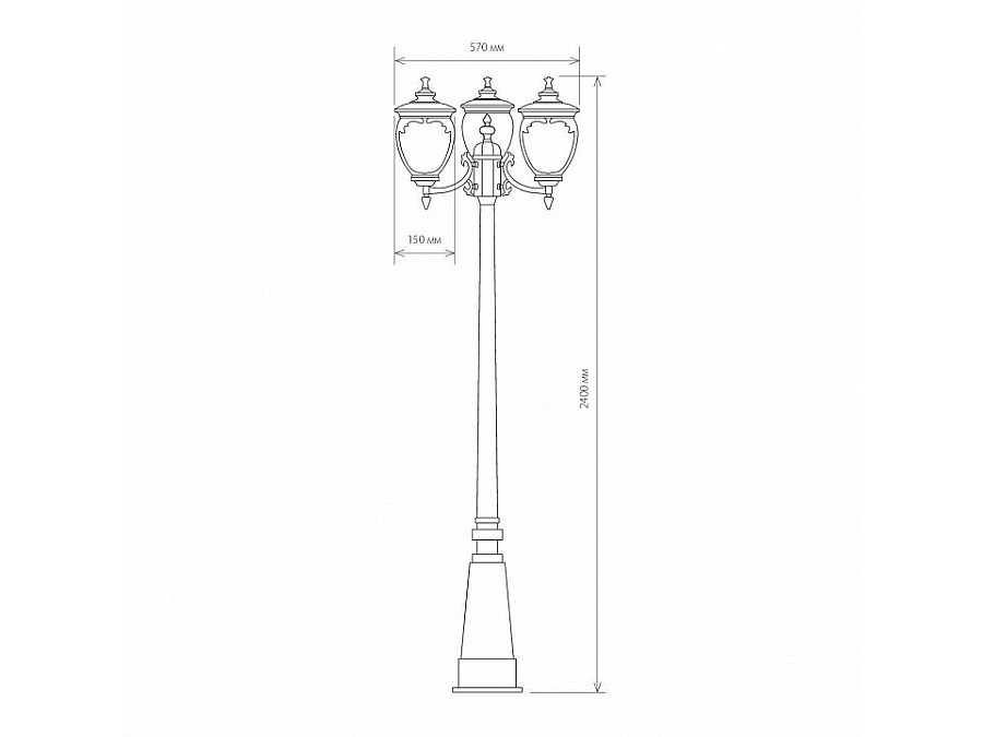 Фонарный столб Elektrostandard Andromeda F/3 a028000