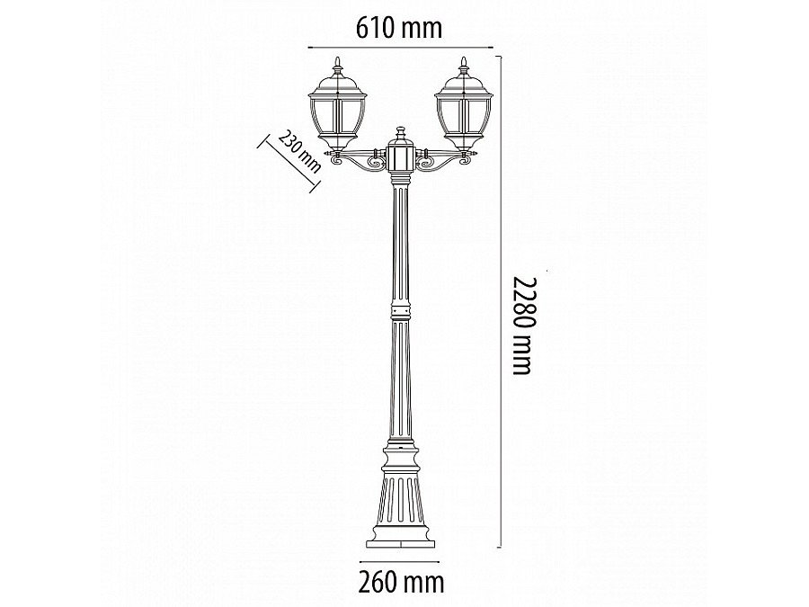 Фонарный столб DeMarkt Фабур 1 804040602