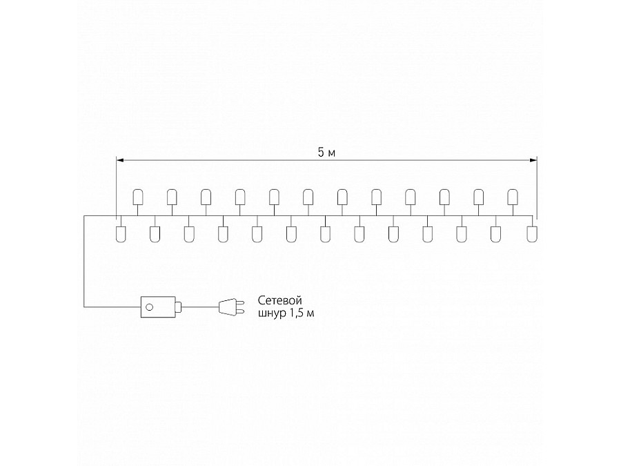 Гирлянда Нить Eurosvet 400-001 400-001 голубой