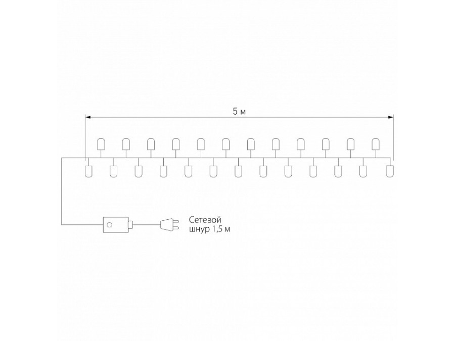 Гирлянда Нить Eurosvet 400-001 400-001 белый