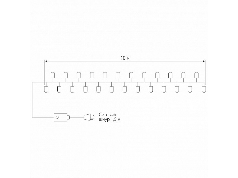 Гирлянда Нить Eurosvet 400-002 400-002 голубой