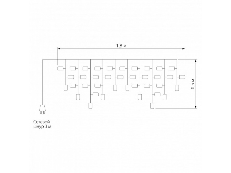 Бахрома световая Eurosvet 100-001 100-001 мульти