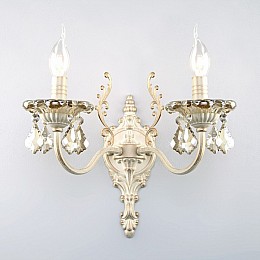 Бра Eurosvet Elisha 3281/2 белый с золотом/тонированный хрусталь Strotskis