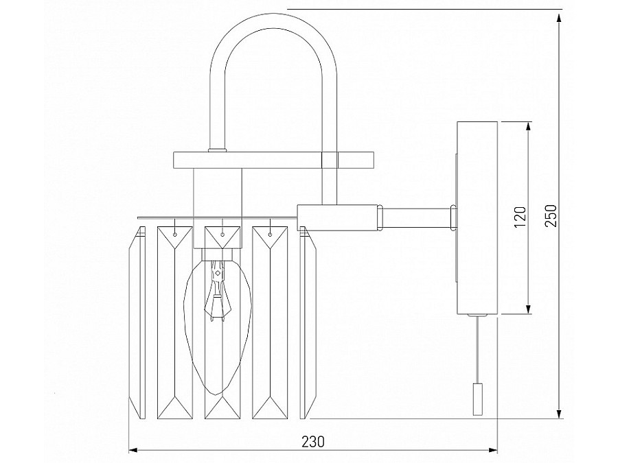 Бра Eurosvet Tenia 70090/1 черный