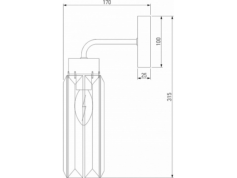 Бра Eurosvet Gilian 60163/1 никель