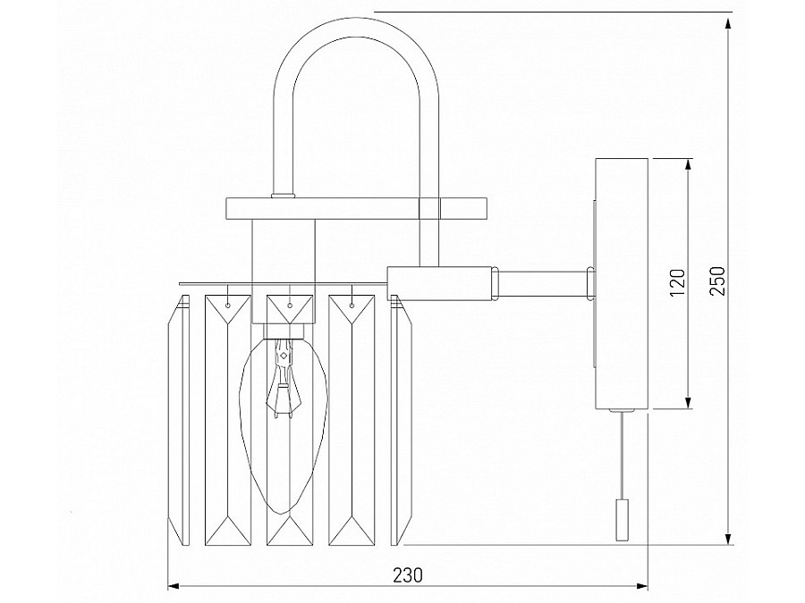 Бра Eurosvet Tenia 70090/1 графит