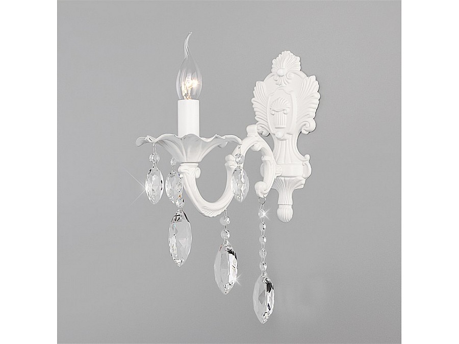 Бра Eurosvet Veletta 10108/1 белый/прозрачный хрусталь Strotskis