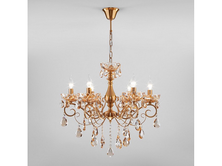 Подвесная люстра Eurosvet Escada 10109/6 бронза/тонированный хрусталь Strotskis
