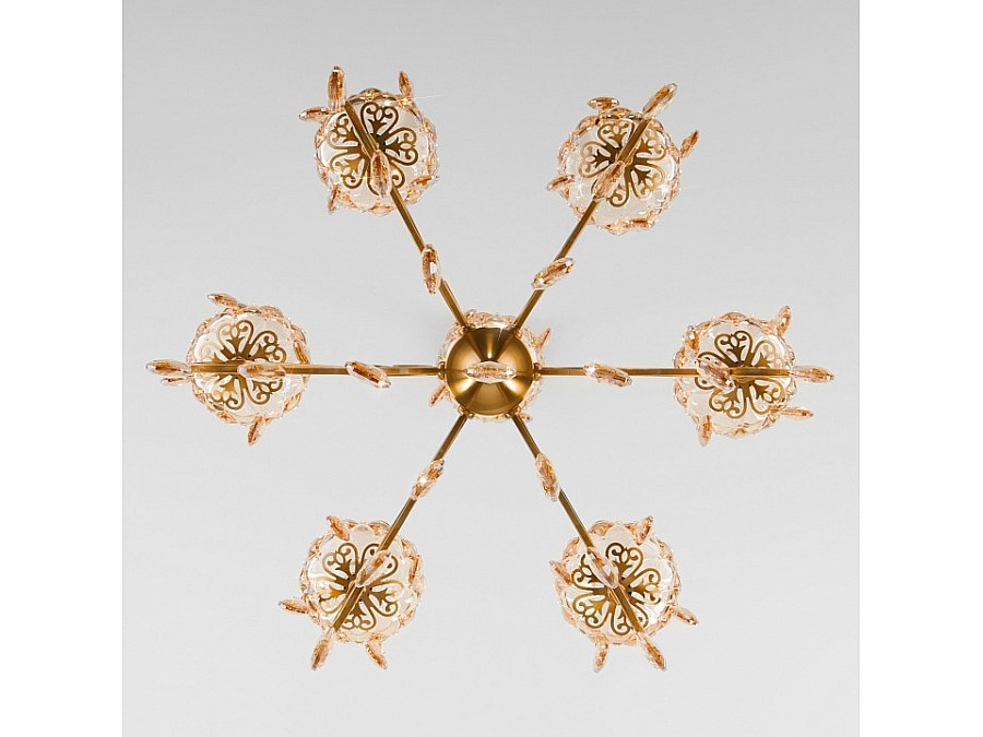 Подвесная люстра Eurosvet Escada 10109/6 бронза/тонированный хрусталь Strotskis