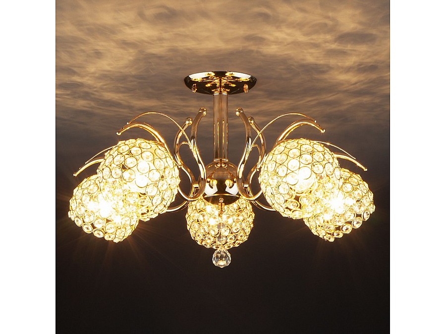 Люстра на штанге Eurosvet Mirage 7777/5 золото